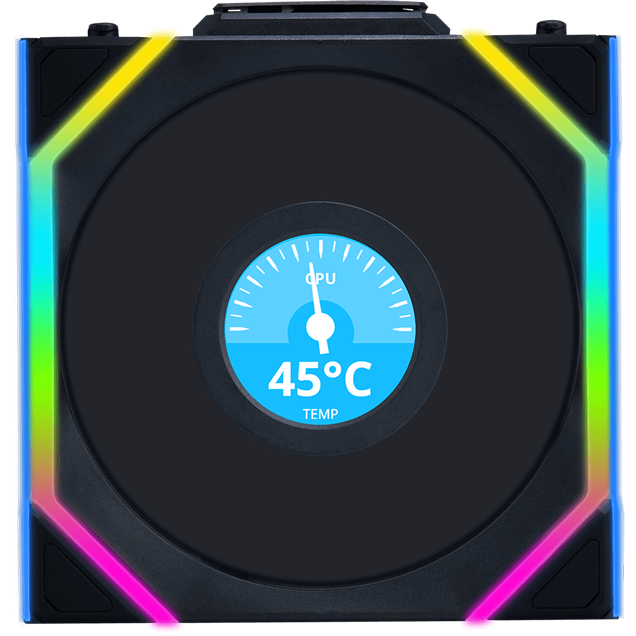 Lian Li UNI FAN SL Wireless LCD Reverse Flow 120mm Black